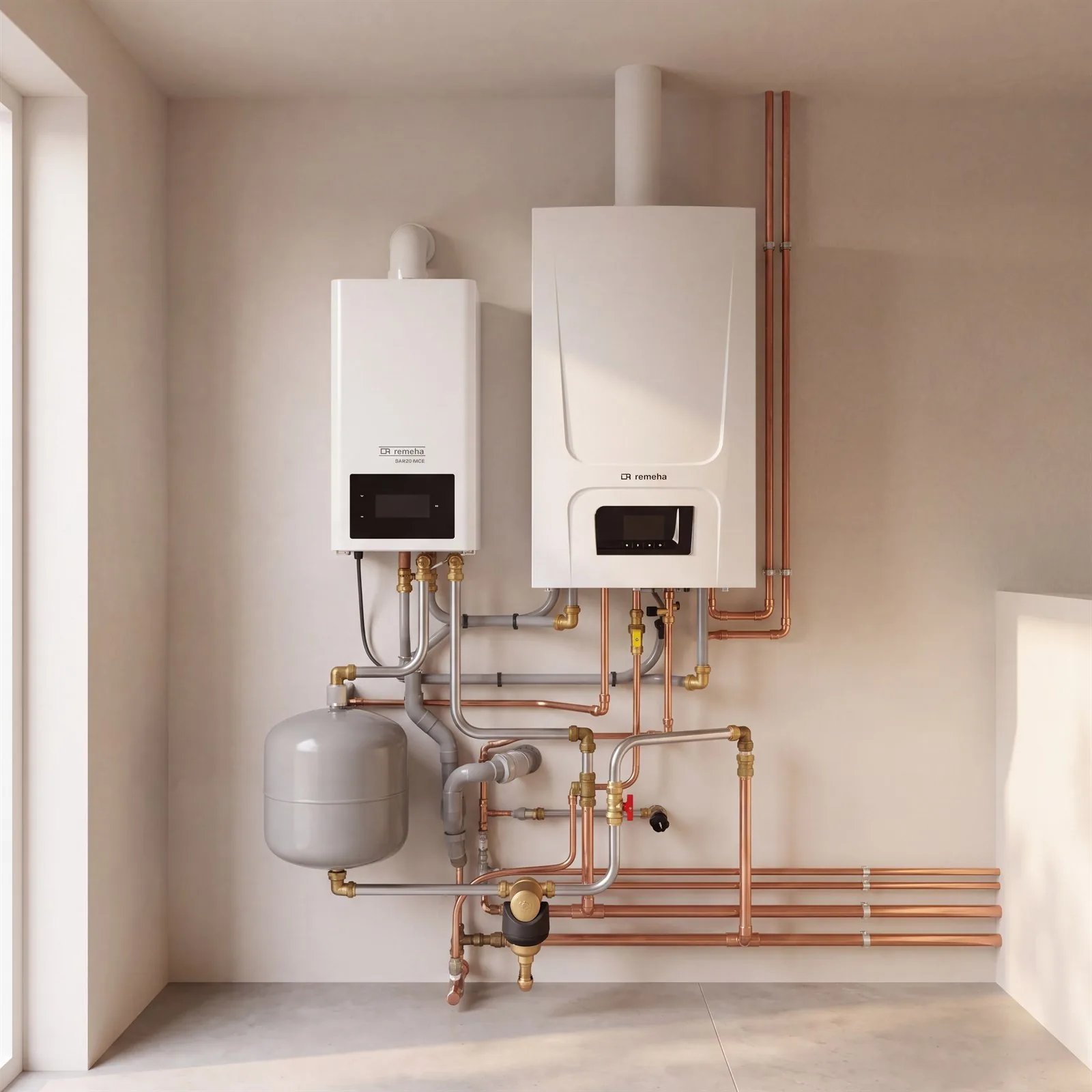 Nette Remeha cv-ketelinstallatie door OGU10