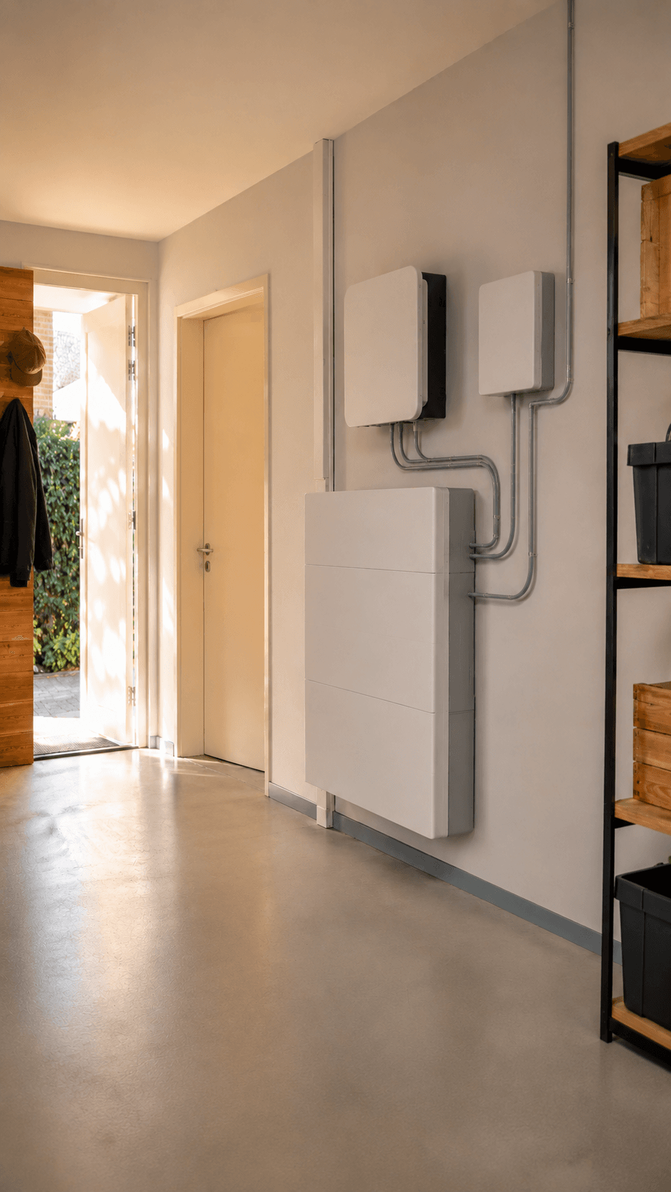Thuisbatterij geïnstalleerd in een woning
