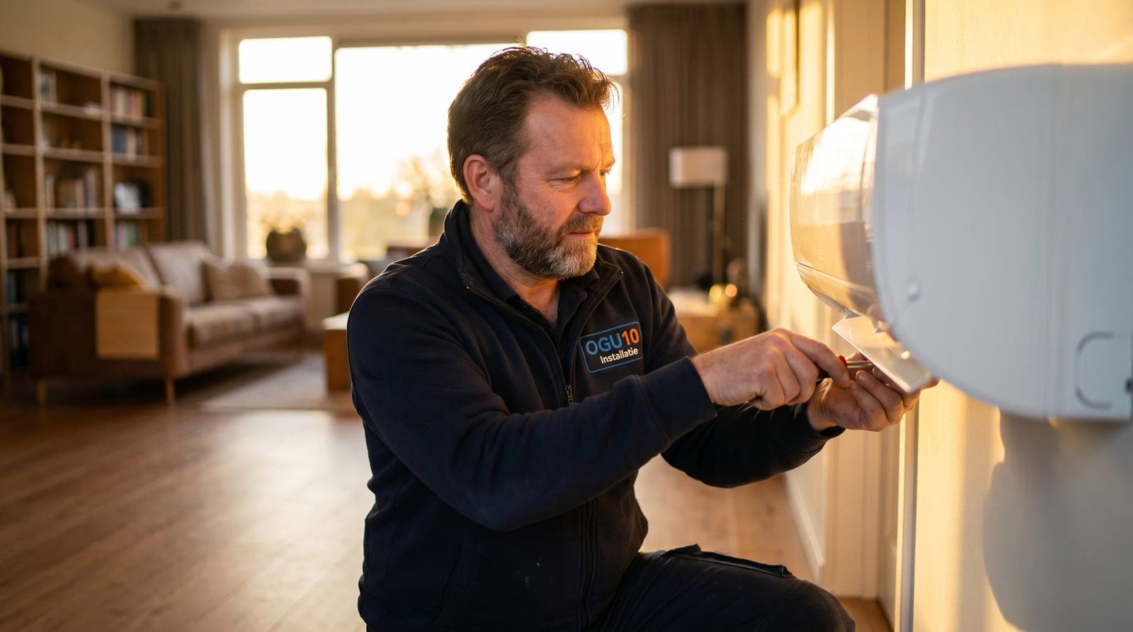 OGU10 installateur vakkundig aan het werk