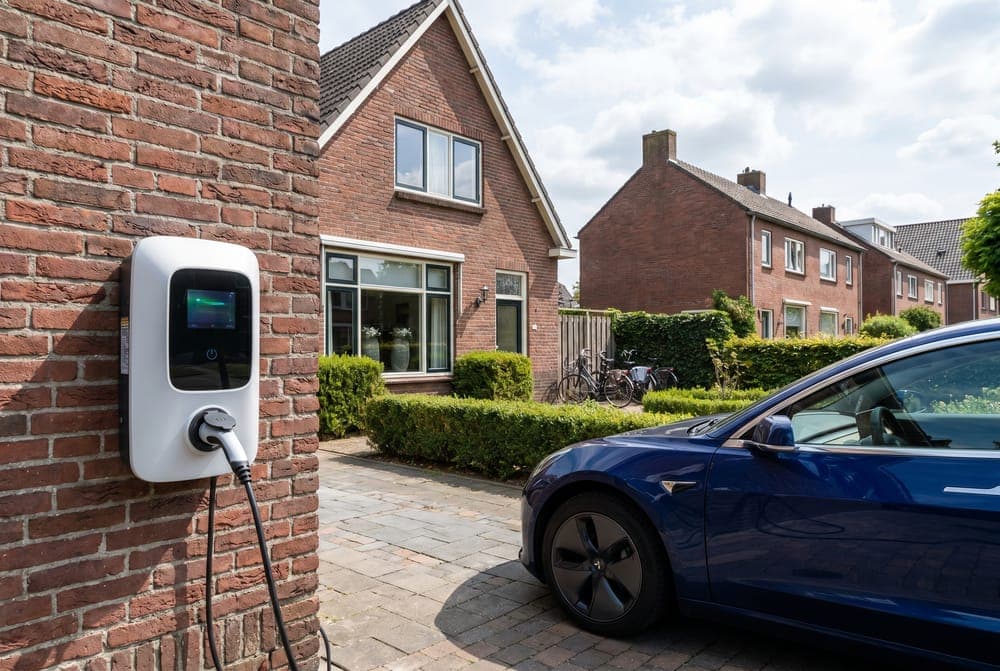 Laadpaal voor elektrische auto bij woning